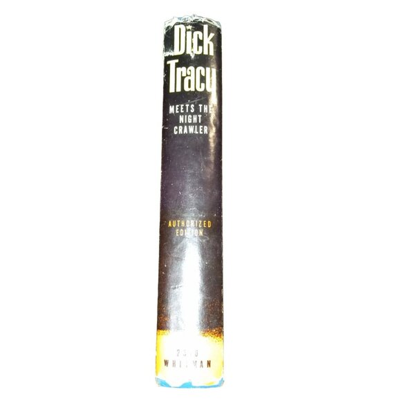 VTG DICK TRACY BOOK HARDCOVER 1945 DUSTJACKET MEETS THE NIGHT CRAWLER WHITMAN - Picture 7 of 9